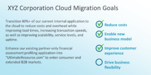 Cloud migration goals